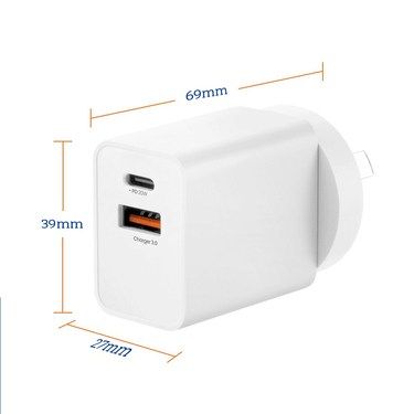 iQuick 20W PD3.0+QC3.0 Fast Charging Adapter